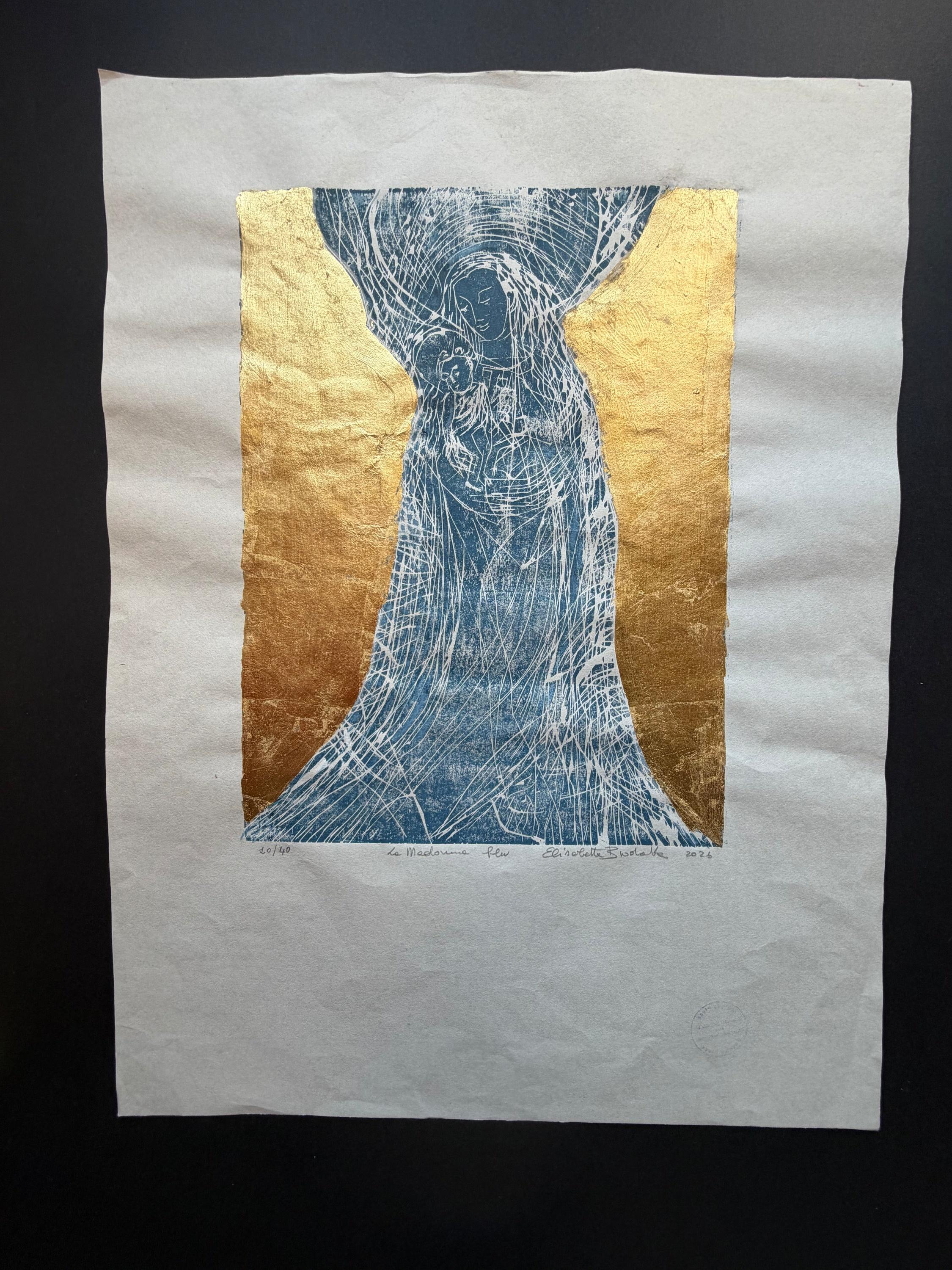 La Madonnina blu (nach der Mondsichelmadonna im Museum Unterlinden, Colmar) - Elisabetta Brodaska 